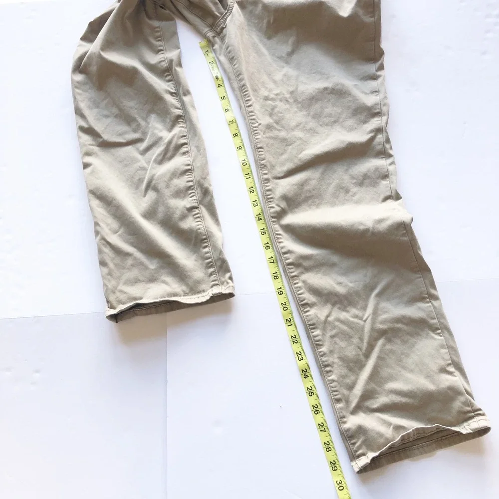 American Eagle Pants Mens 36x32 Flex Original Straight Khaki Tan Chino Jeans